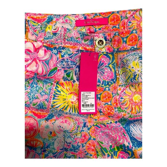 NWT LILLY PULITZER WOMENS CALLAHAN STRETCH SHORT 16 PATCH MY DRIFT BEACHY PREPPY - Picture 4 of 10
